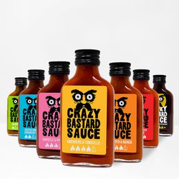 Salsa piccante Crazy Bastard - (7x 100 ml da leggera a molto piccante)