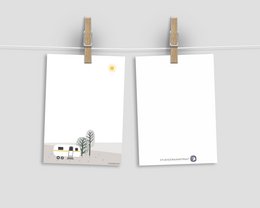 postcard  'yellow caravan'