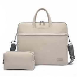PU Leder Frauen Laptop Tasche Notebook Tragetasche Aktentasche Für Macbook Air 13,3 14 15,6 Zoll Männer Handtaschen Schulter Maus tasche