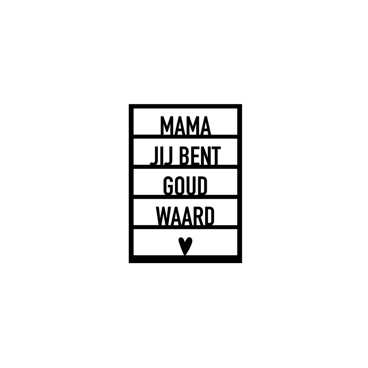 Kartenmutter Tag "Mama Du bist Gold wert"