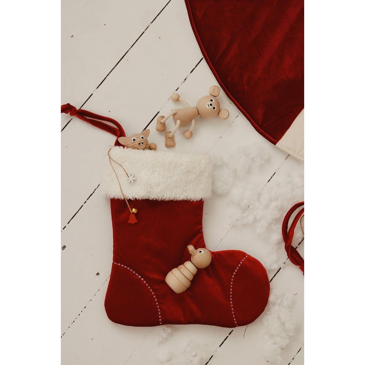 Calcetín familiar navideño “Red Candy”, regalo navideño