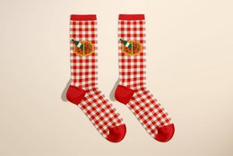 Picknick-Sockel - rot kariert