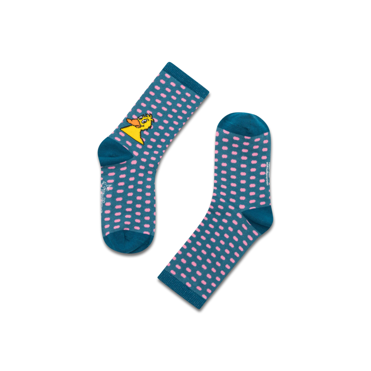 koaa – Le Canard « All Over » – Chaussettes turquoise/rose