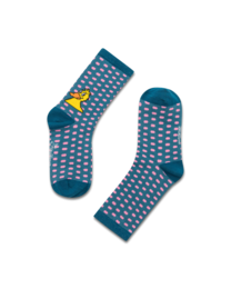 koaa – Le Canard « All Over » – Chaussettes turquoise/rose
