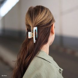  Haarklammer dünnes Haar | Haarspangen für feines Haar | 8 cm | Acetat Schildpattoptik