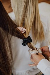 Silk Scrunchie L Størrelse Pink