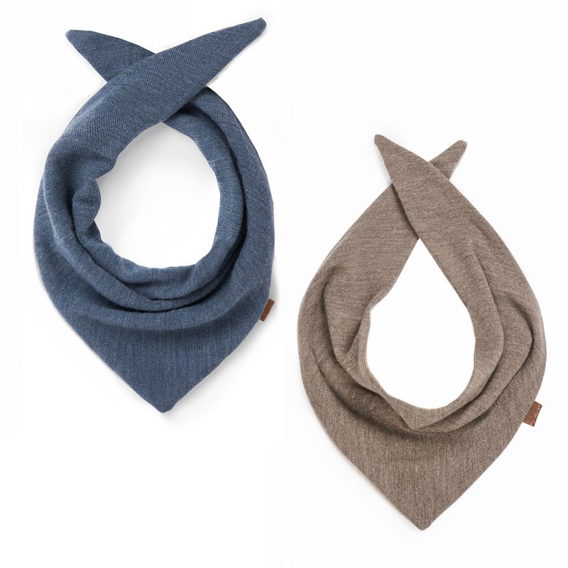 Bufanda reversible merino - taupe-jeans