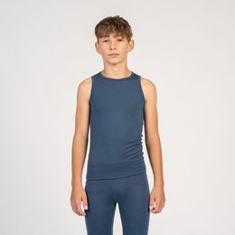 Dziecięca koszulka bez rękawów i dół z denimu Merino 160