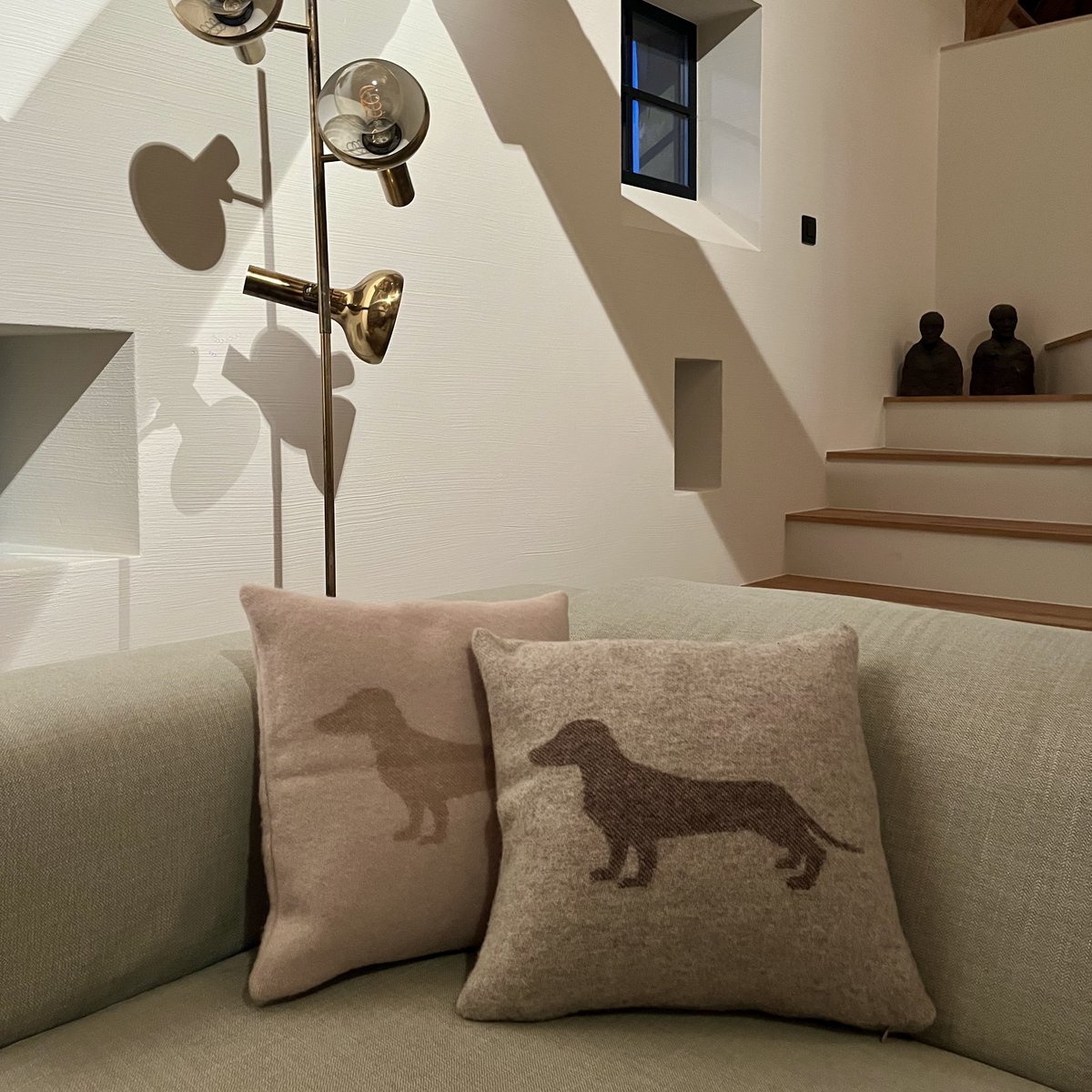 Dachshund / Teckel -pude + inde i puden