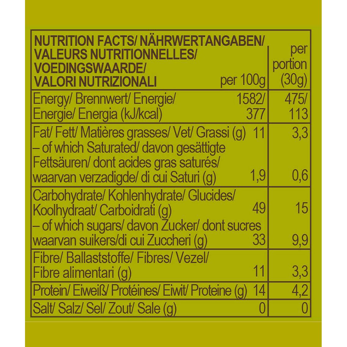 Hemp Protein Bar, organic, Roobar, 30g