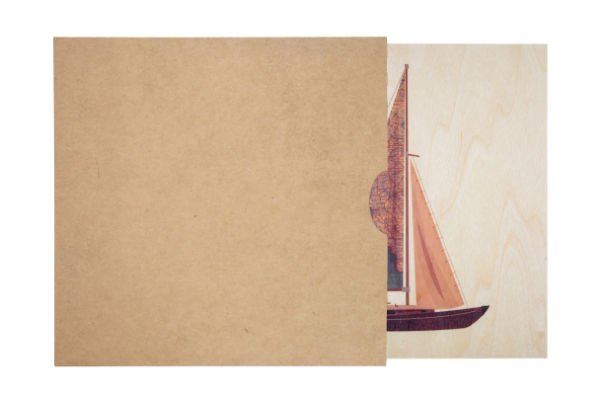 Poster 45T/7 inch en bois travel boat