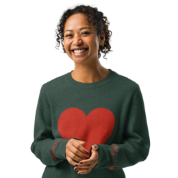 Hjerte - Strikket sweater med rund hals FYR