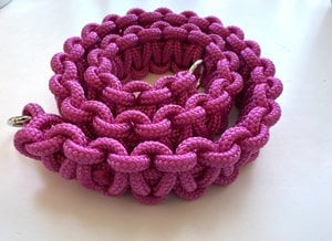 Knotted bag handle pink / long