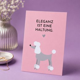 Postkarte mit Spruch „Eleganz ist eine Haltung“