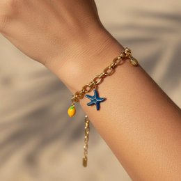Treasures marine bracelet 18k gold plated