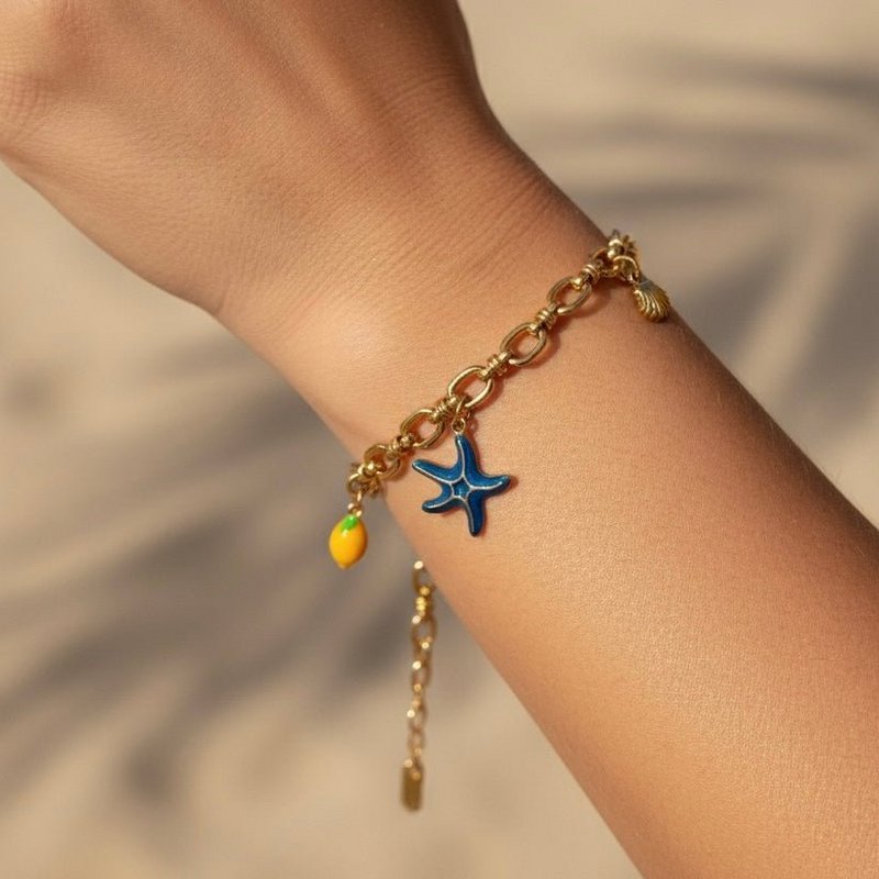 Treasures marine bracelet 18k gold plated