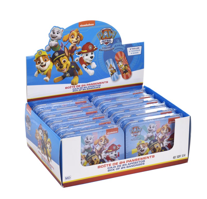 PAW PATROL METALOWE PUDEŁKO 24 Opatrunki
