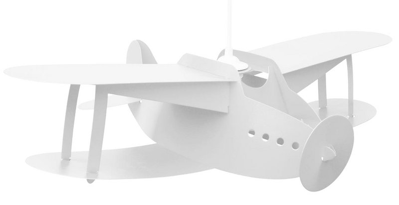 WHITE AIRPLANE CHILDREN'S HANGING LAMP