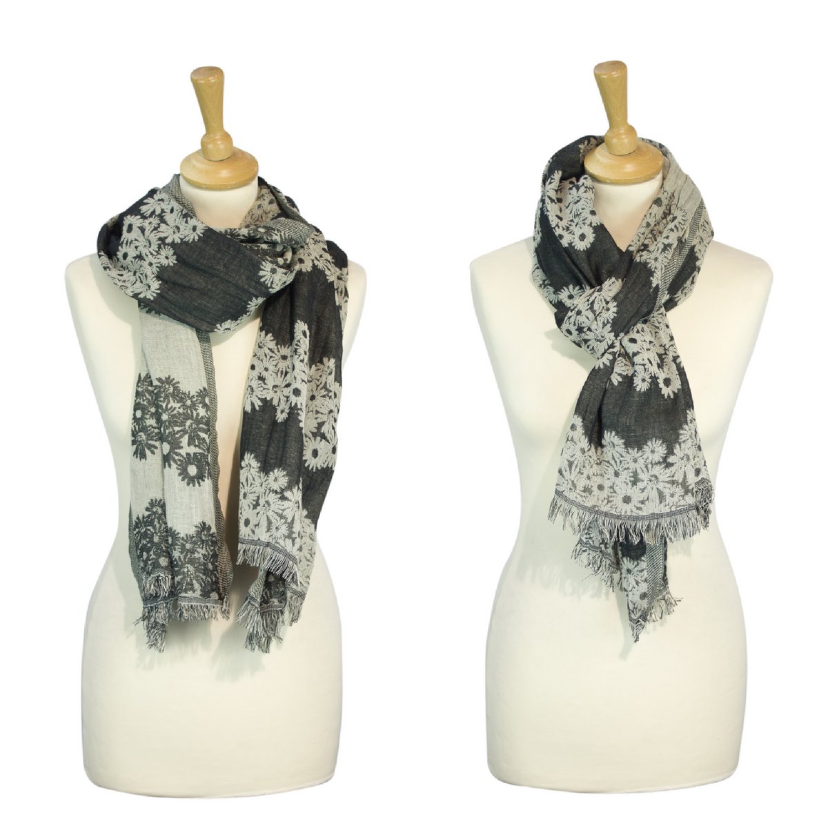 Sunsa dames sjaals, winter sjaalhals gemaakt van katoen en viscose, damesjaals voor herfst/winter, multifunctionele doek als een sjaal/sjaal of stal/schouderdoek