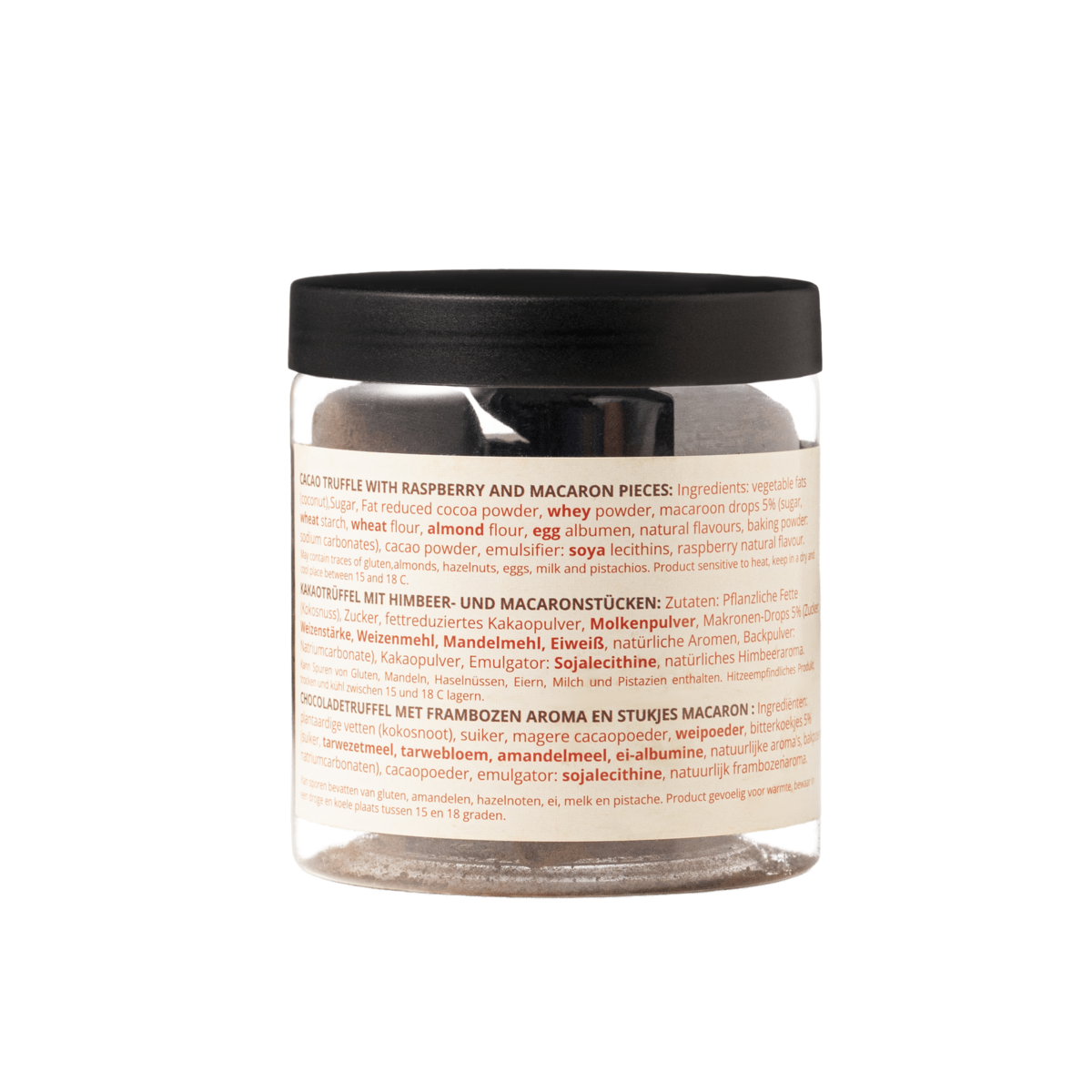Raspberry Macaron Chocolate Truffles Gift Jar 130g | Fruity Luxury Chocolate