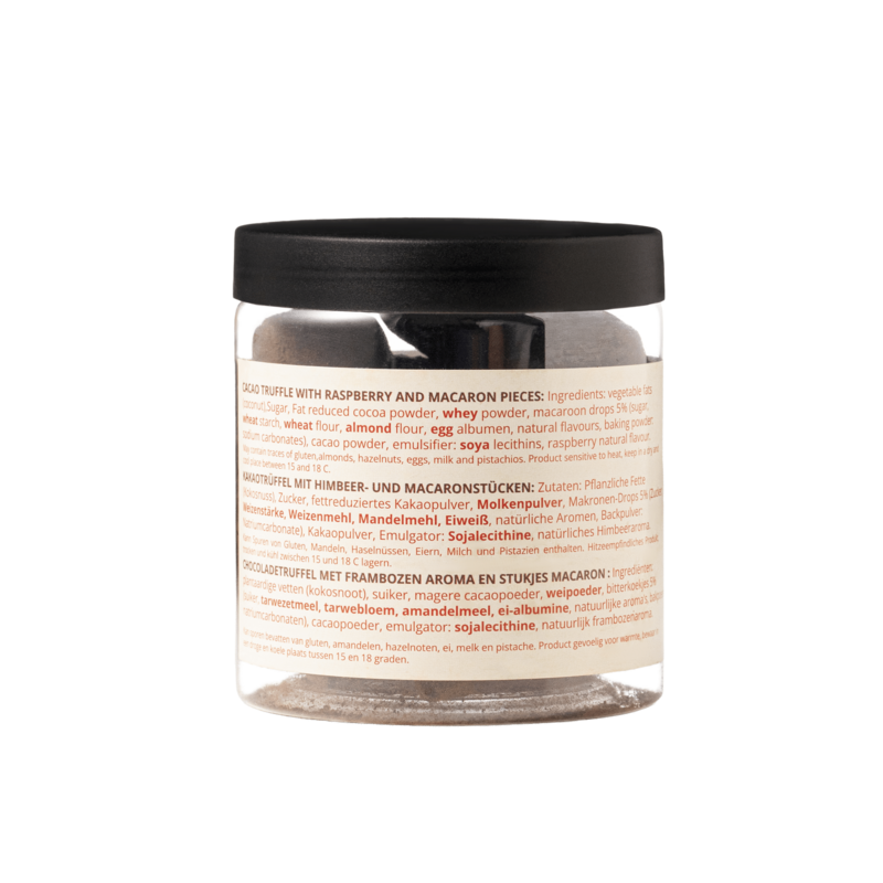 Raspberry Macaron Chocolate Truffles Gift Jar 130g | Fruity Luxury Chocolate