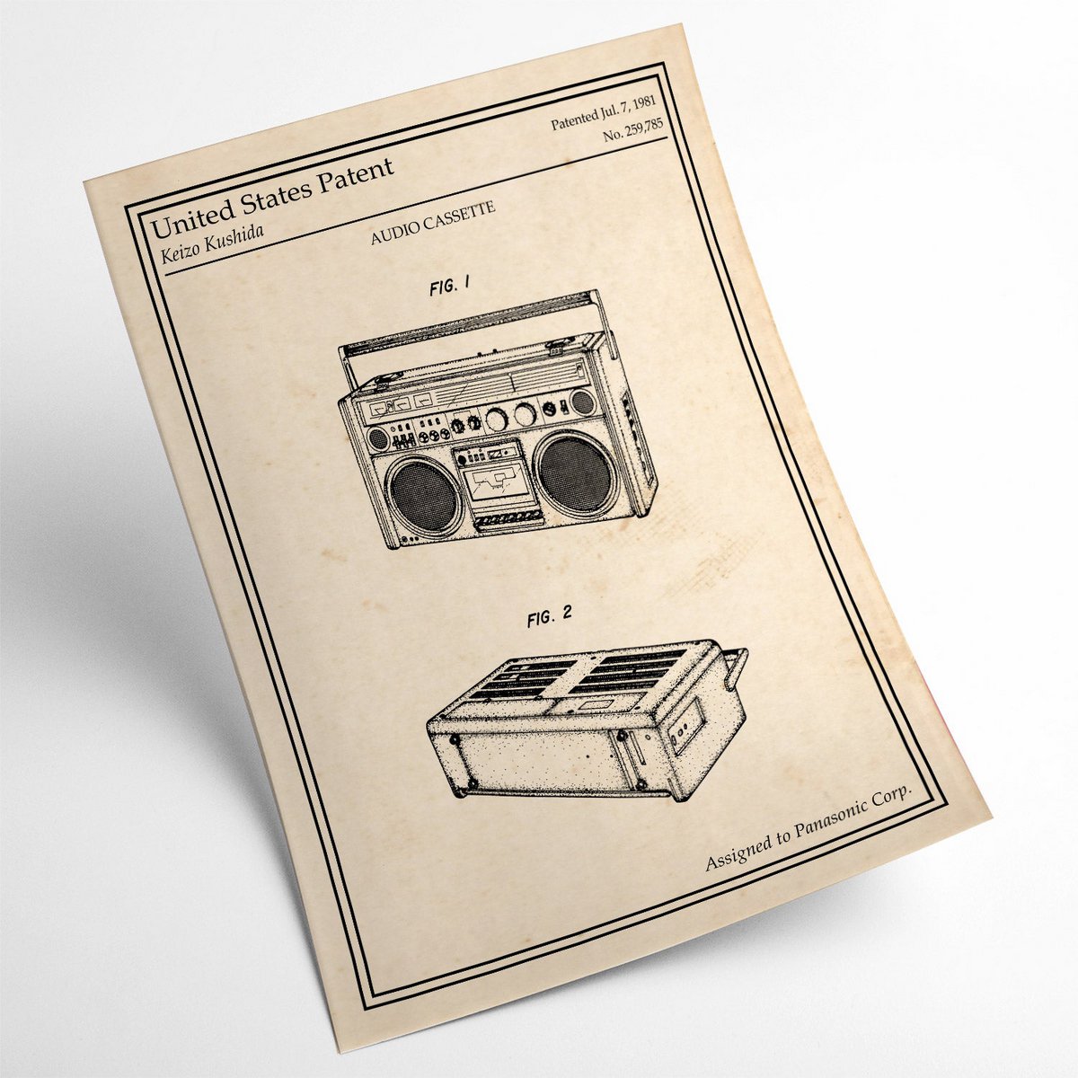 Affiche brevet Ghetto Blaster