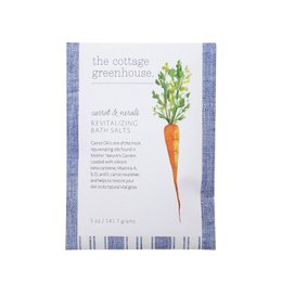 Carrot & Neroli Bath Salts - A relaxing bath soak with a blend of natural ingredients including carrot and neroli essential oils. The product has an orange carrot illustration on the packaging.