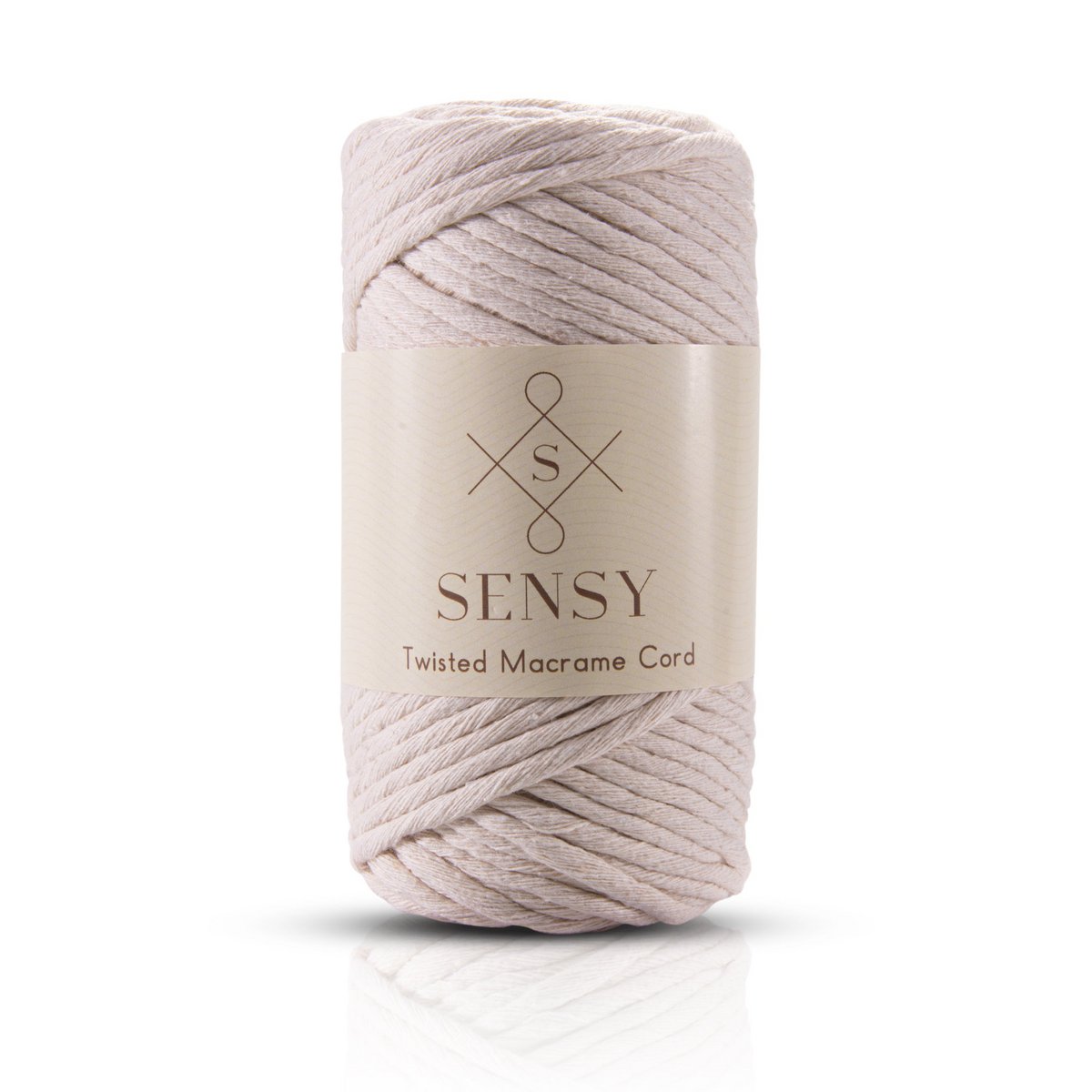 Sensy Premium 3 mm - cordoncino macramè a filo singolo in cotone riciclato al 100%.