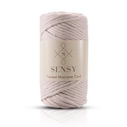 Sensy Premium 3 mm - cordoncino macramè a filo singolo in cotone riciclato al 100%.