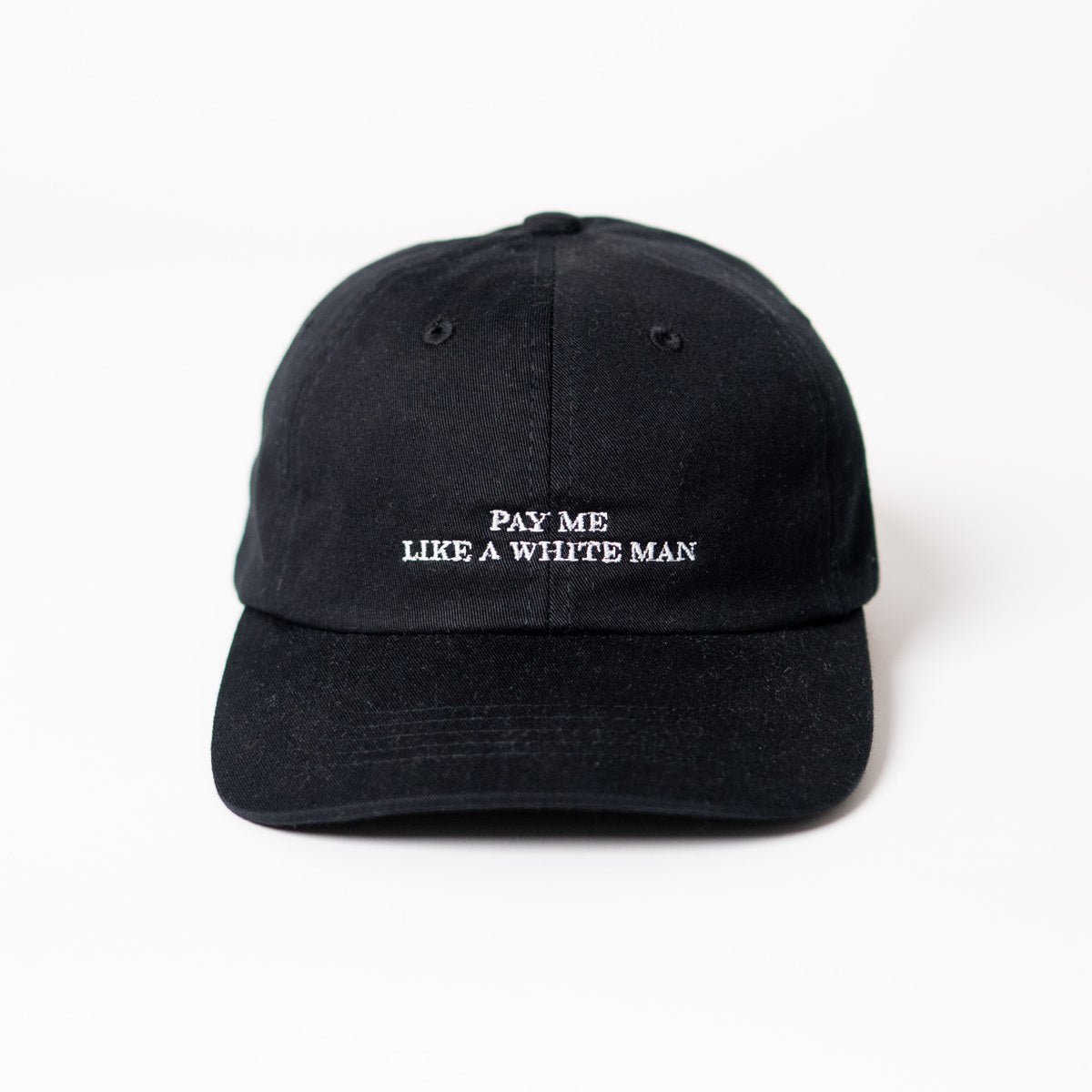 Betal mig som en hvid mand Premium Dad Cap - Black & White