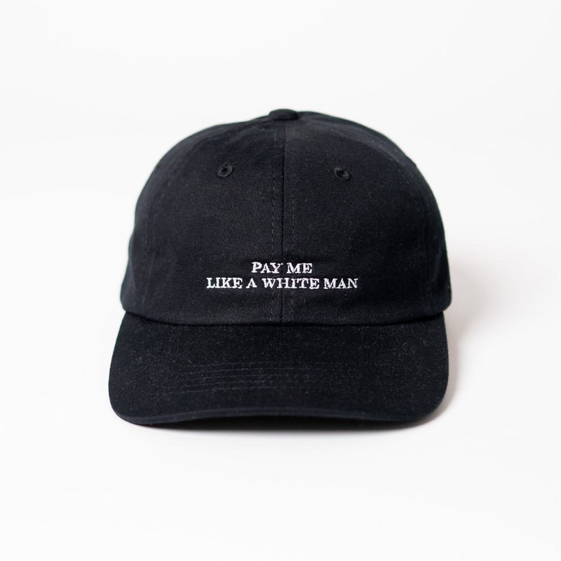 Betal mig som en hvid mand Premium Dad Cap - Black & White