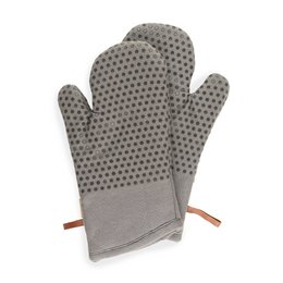 CH&F Ofenhandschuhe 100 % Baumwolle | Silikonpunkte | 18x33cm