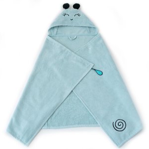 Milk&Moo Sangaloz Velvet Baby Hooded Towel, 100% Cotton, Soft, Absorbent, 0-2 Years, 70x120 cm