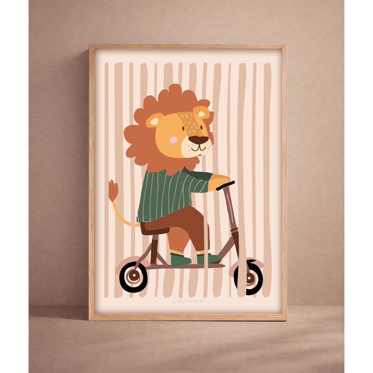 Affiche chambre d'enfant - Lion Luca