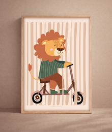 Affiche chambre d'enfant - Lion Luca