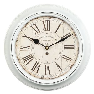 Wandklok van metaal 30cm wit