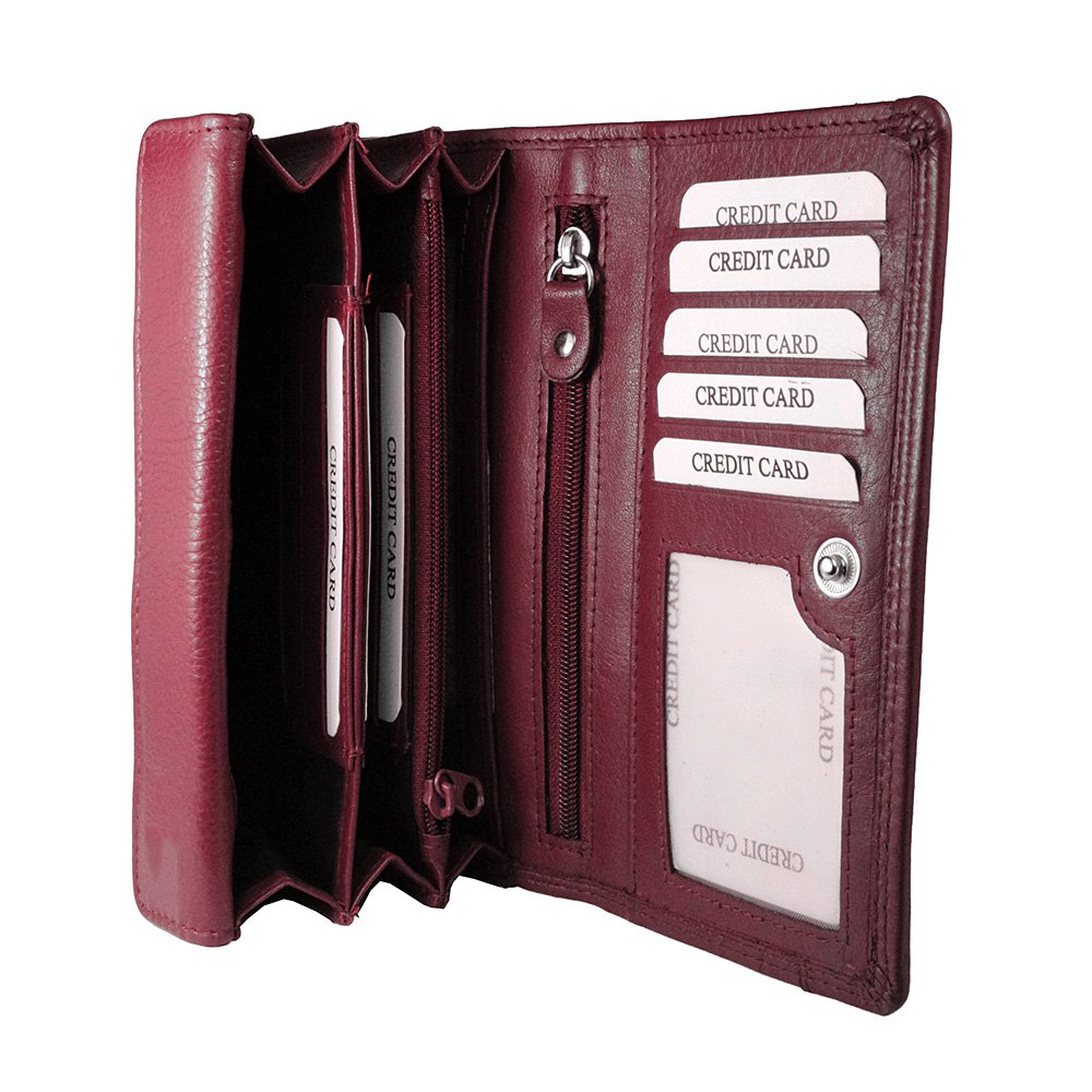 Portefeuille Femme en Cuir RFID - Portefeuille Femme en Cuir - Modèle Harmonica