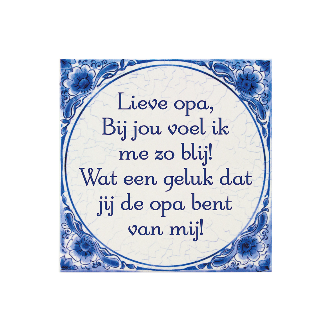 Tegels delfts blauw - Lieve Opa