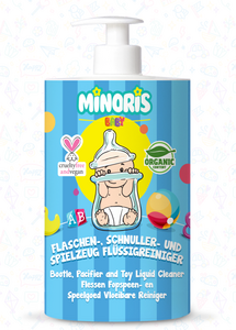 Minoris Vloeibare reiniger voor babyflesjes, fopspenen en speelgoed 500 ml