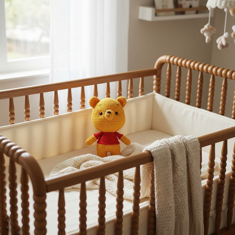 Peluche orsetto Nuvinokids® realizzato a mano all'uncinetto, realizzato al 100% in cotone