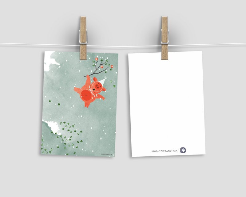 Postkarte 'Partytier'