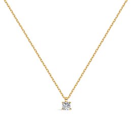 Tweekleurige diamanten halsketting 0,05 ct HSI2 schijfeffect 0,14