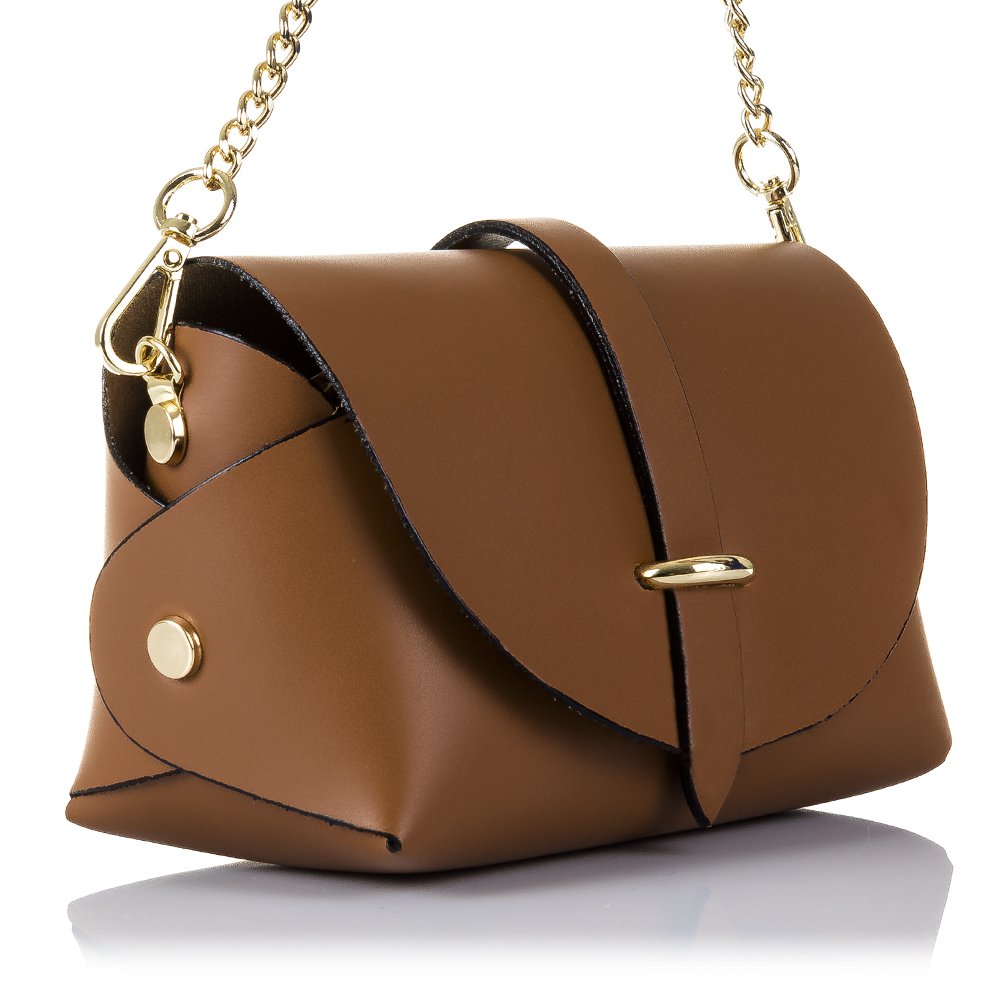 Florence Artegiani. Sac à bandoulière Aurora pour femme en cuir véritable Ruga