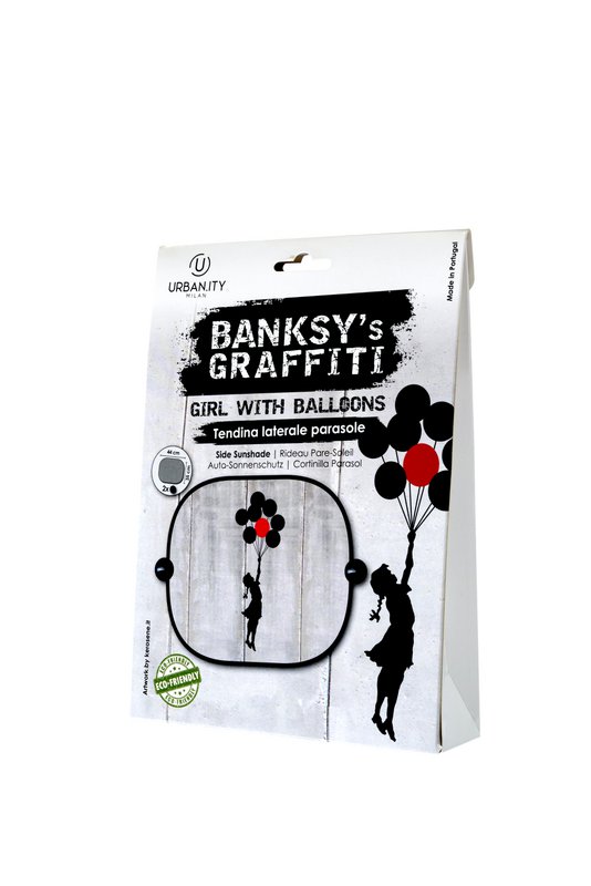 Banksy Car Side Curtain (44x35cm) - Floating Girl