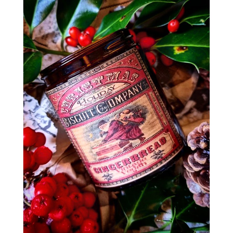 Gingerbread Christmas Candle Vintage Vegan
