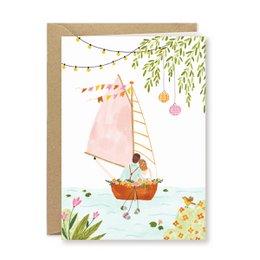Greeting card | Wedding boat