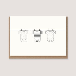Folded card with envelope - "Babybodies"