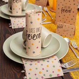 Lunch-Recyclingservietten Lass uns feiern!