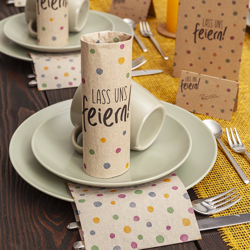 Lunch-Recyclingservietten Lass uns feiern!