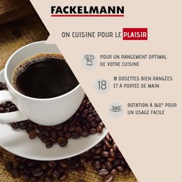 Portacápsulas giratorio Dolce Gusto Fackelmann Petit Déjeuner